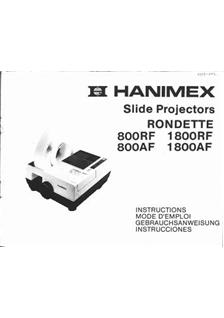 Hanimex Rondette 800 AF manual. Camera Instructions.